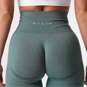 NVGTN Leggings Curve Seamless Cinched Bootie Lift Forest Green Women’s Size S‎